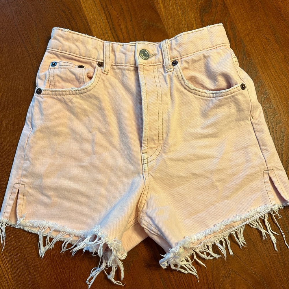 pink Zara jean shorts